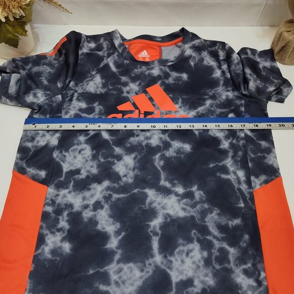 Adidas XL Activewear Shirt Climacool Crew Neck Short Sleeve Graphic Tie-Dye EUC - Picture 5 of 8